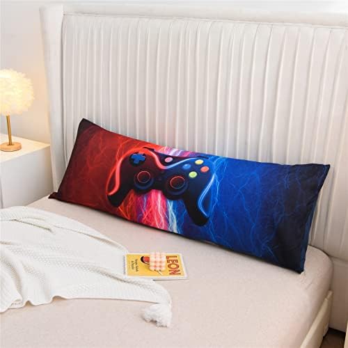 Meeting Story Gamer Pillow Cover for Boys Adults Red-Blue