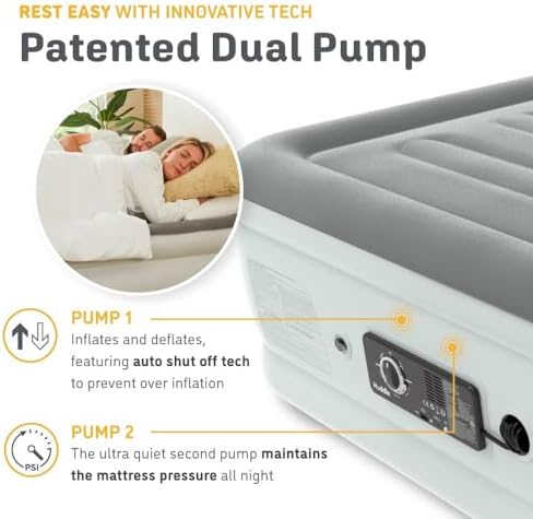 Huddle Luxury Twin Air Mattress with Dual Pump