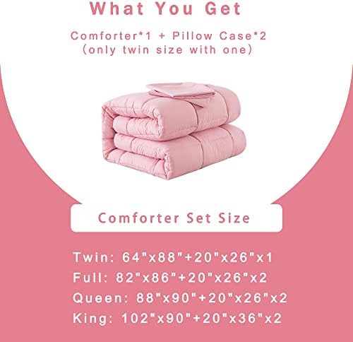 DOWNCOOL Queen Comforter Set with 2 Pillow Cases