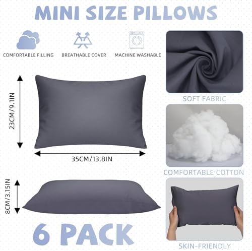 Kigley 6 Pack Mini Travel Pillows for Kids and Pets