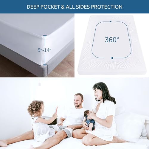 Moonsea Waterproof Mattress Protector Twin Extra Long