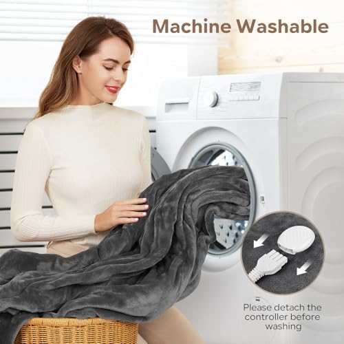 FIGERM Electric Heated Blanket Queen Size 84 x 90 Inch