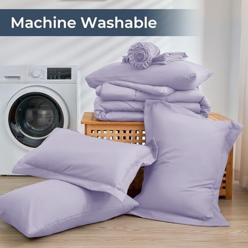 HEVUMYI Queen Purple Comforter Set 7-Piece
