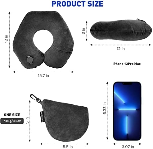 Rewondah Inflatable Travel Pillow for Flights and Trips