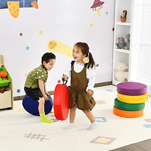 Giantex 6 Pcs 15 Round Floor Cushions with Handles