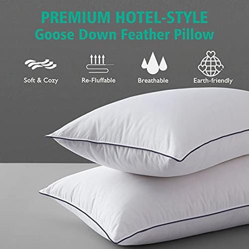 APSMILE Organic Feather Down Pillow Set of 2