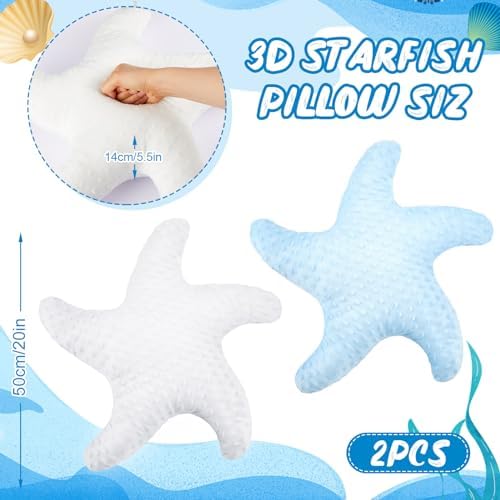 Tatuo 2 Pcs Starfish Throw Pillow Plush