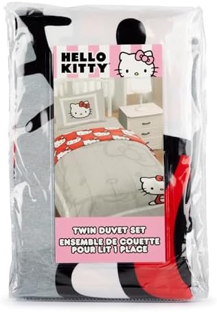 Jay Franco Hello Kitty Duvet Cover Set - Grey Twin