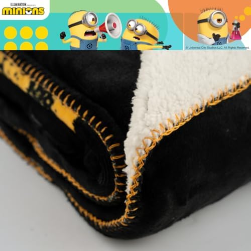Franco Minions Kids Bedding Soft Plush Sherpa Throw