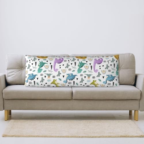 Cute Dino Body Pillow Case 20x54