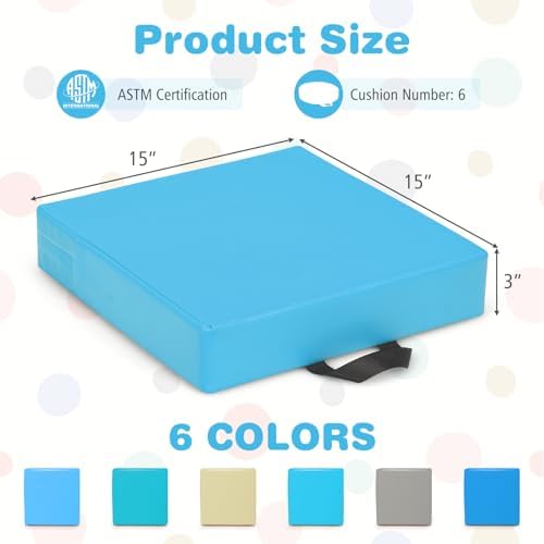 GLACER 6 Pcs Floor Cushions for Kids