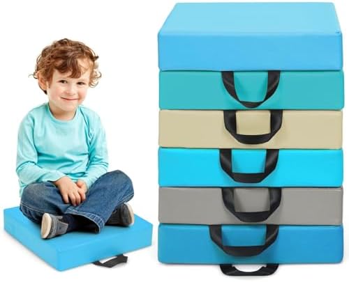 GLACER 6 Pcs Floor Cushions for Kids