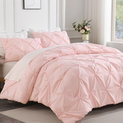 Andency Pink Comforter Set 3 Pieces Full Size
