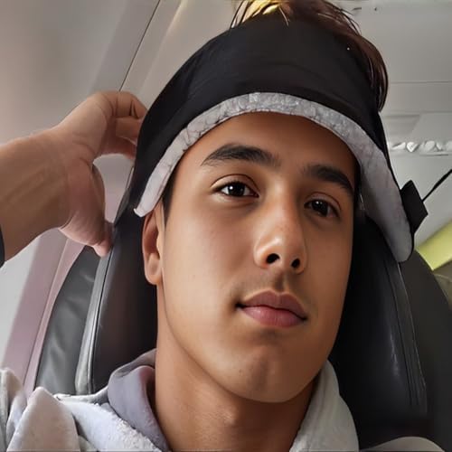 Retractable Travel Pillow with Head Strap for Airplane and Car