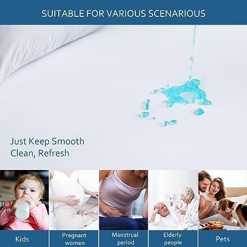 Moonsea Waterproof Mattress Protector Twin Extra Long