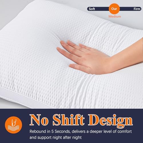AIAEL Hotel Bed Pillows Queen Set of 2 with Cooling Mesh