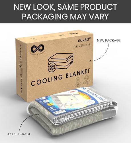 Everlasting Comfort Cooling Blanket for Hot Sleepers - 60x80 Dual-Sided