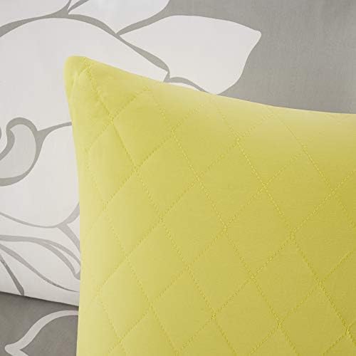 Madison Park Lola Sateen Comforter Set 7 Piece Grey Yellow