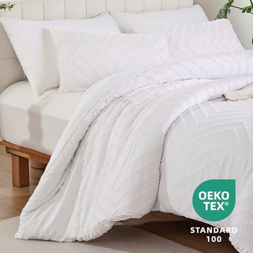YIRDDEO White Twin Comforter Set 2Pcs 1