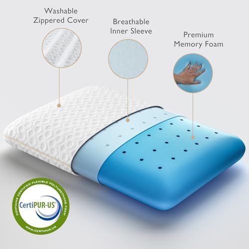 BedStory Memory Foam Pillow Queen - Medium Firm