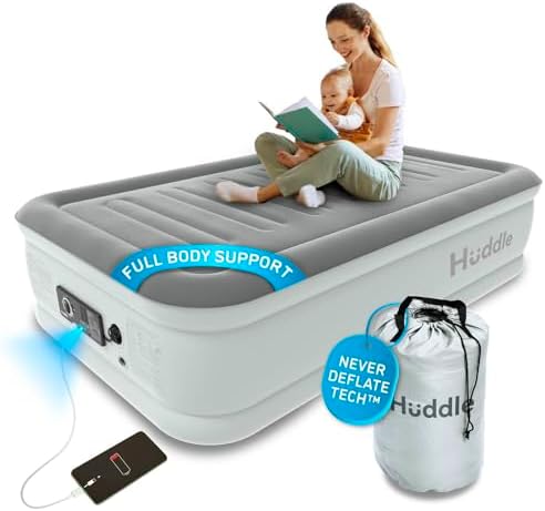 Huddle Luxury Twin Air Mattress with Dual Pump