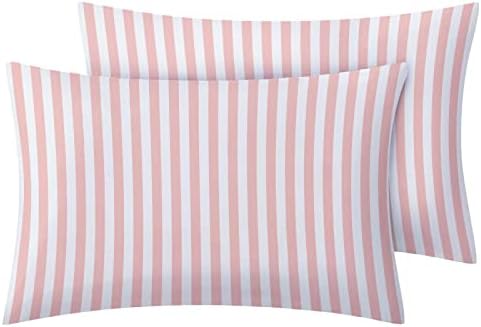 Pink and White Striped California King Sheet Set 4PCS