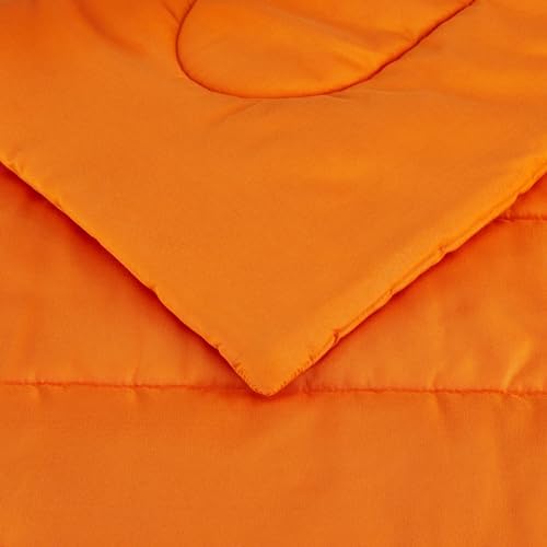 Amazon Basics 2-Piece Microfiber Kids Comforter Set Twin Bright Orange