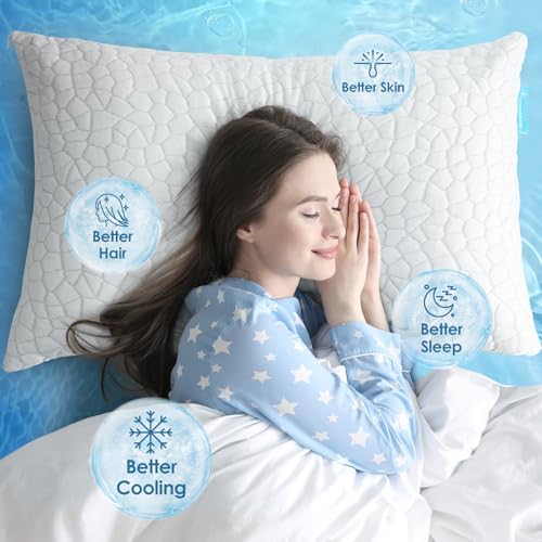 SUPA MODERN Cooling Bed Pillows 2 Pack Shredded Memory Foam