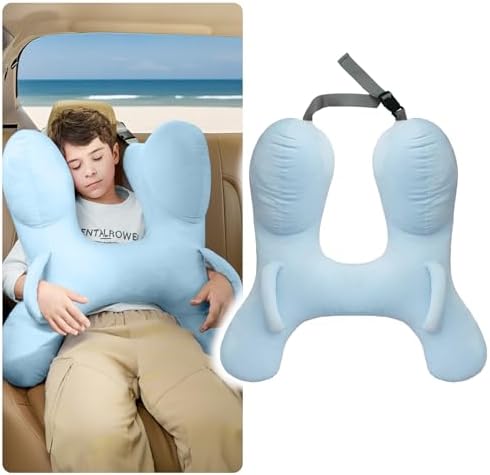 PYURIFAI Car Pillow for Kids with Head Support and Handles