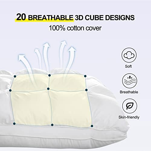 YOUR MOON Soft Fluffy Bed Pillow for All Sleeping Positions