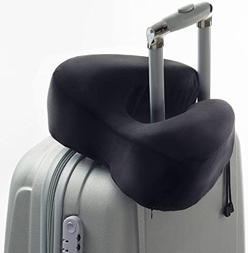 Lewis N Clark Contoured Memory Neck Pillow Travel Camping Black