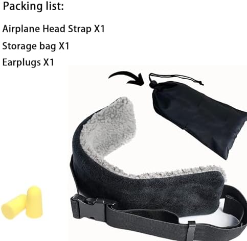 Retractable Travel Pillow with Head Strap for Airplane and Car