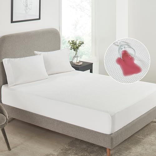 California Design Den Waterproof Queen Mattress Protector - Soft Cooling Noiseless