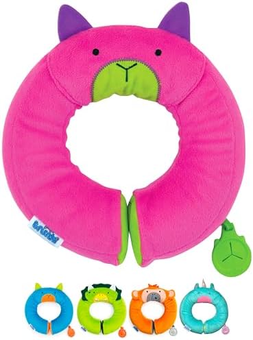 Trunki Kids Travel Neck Pillow Chin Rest Yondi SMALL Betsy Pink