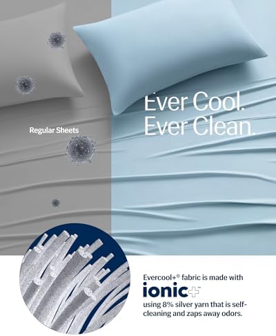 REST Evercool Cooling Sheet Set Queen Size Light Blue
