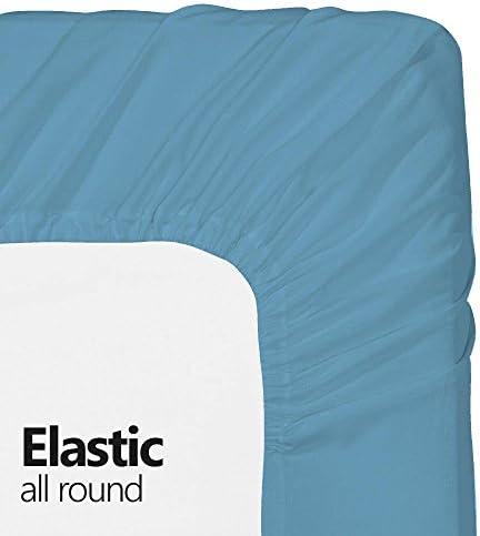 Microfiber Twin Fitted Sheets 2-Pack Ultra Soft Light Blue