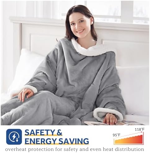 Sealy Wearable Electric Blanket with Foot Pocket and Sleeves 1