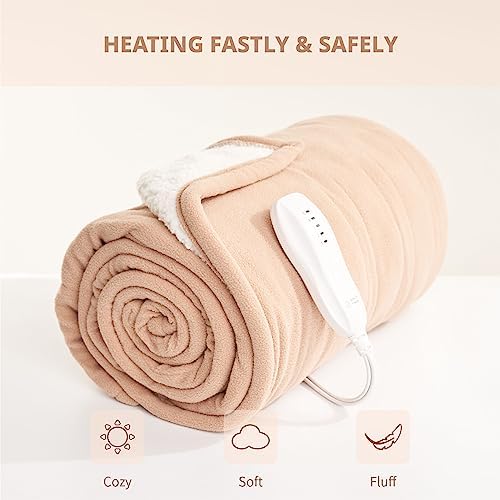 Aheadpret Heated Blanket 50x60 - 5 Heat Levels Auto-Off