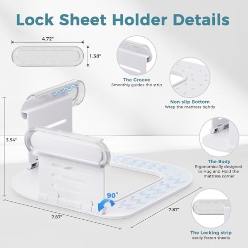 TORRYZA 2025 Bed Sheet Holder - No-Slip No-Clip Foldable