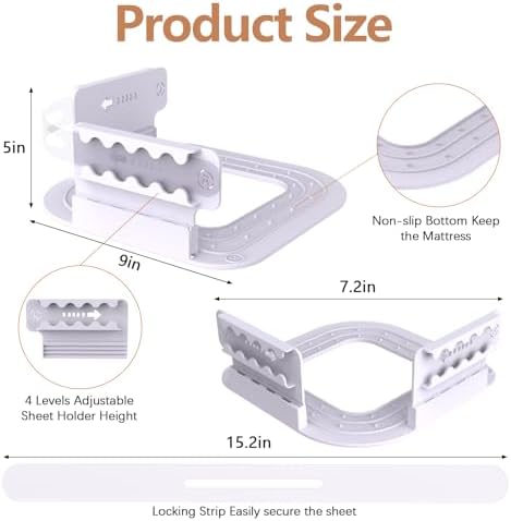 ROYIZEST Adjustable Sheet Holders with Lock