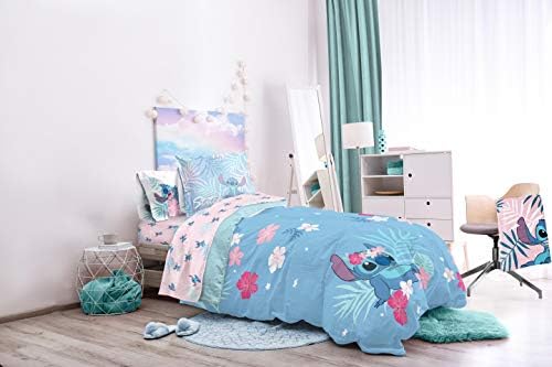 Jay Franco Disney Lilo Stitch Comforter Set - Reversible Microfiber