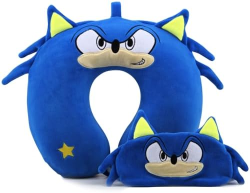 Superhero Travel Pillow with Eye Mask and Memory Foam
