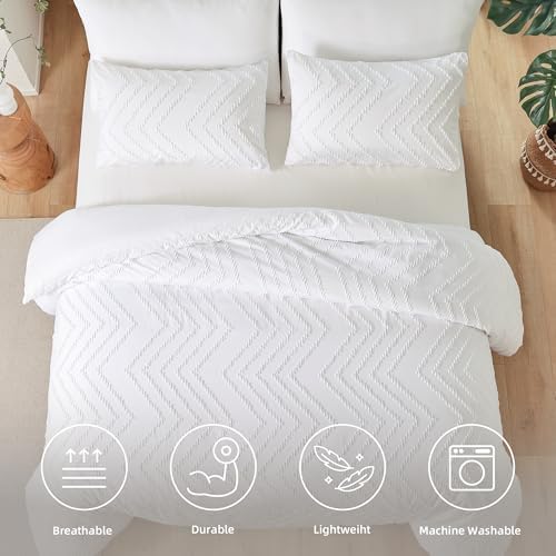 YIRDDEO White Twin Comforter Set 2Pcs 1