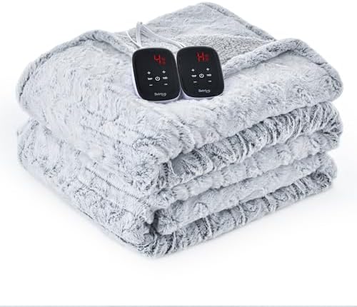 Bearhug King Size Electric Blanket with Dual Controllers