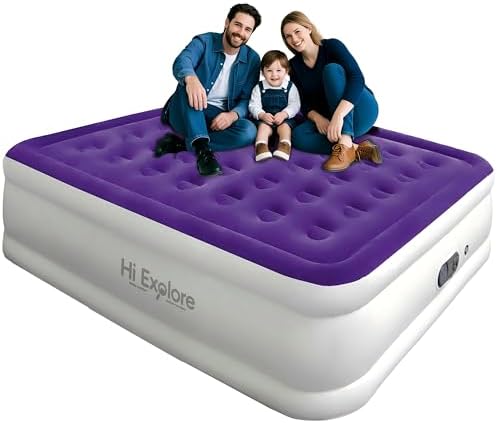 Hi Explore Air Mattress Queen with Built in Pump