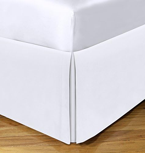Space Maker Extra Long 21 Drop Length Bed Skirt Queen White