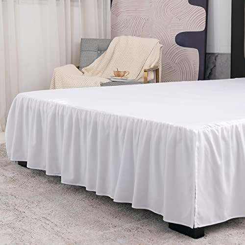 TSUTOMI Queen Bed Skirt 14 Inch Drop Ruffled Microfiber