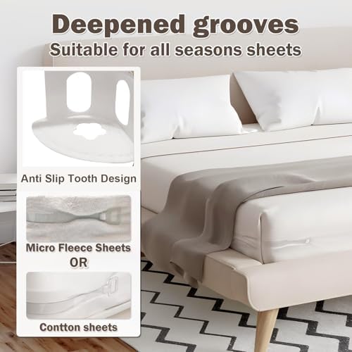 4 Pack Lock Sheet Holders for Secure Bed Sheets