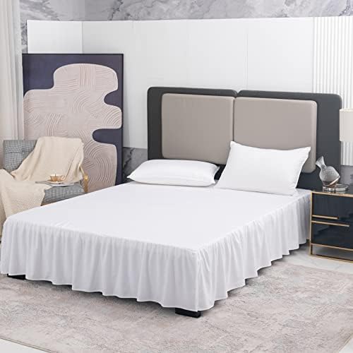 TSUTOMI Queen Bed Skirt 14 Inch Drop Ruffled Microfiber