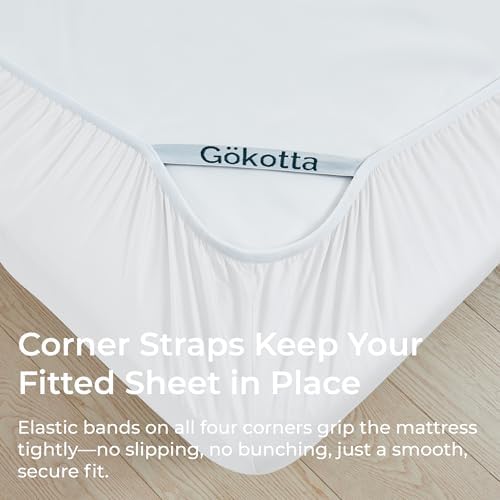 GOKOTTA Bamboo Rayon Fitted Sheet - King Size 16 Inch Pocket
